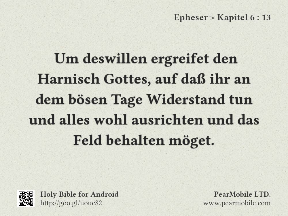 Epheser, Kapitel 6:13